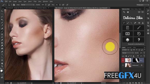 Delicious Skin Retouching v2 Photoshop Plugin